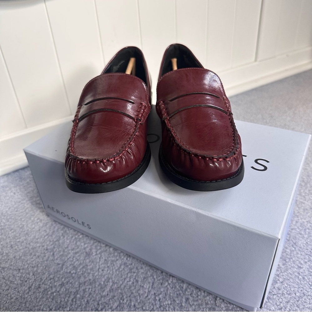 Vegan Burgundy Loafers